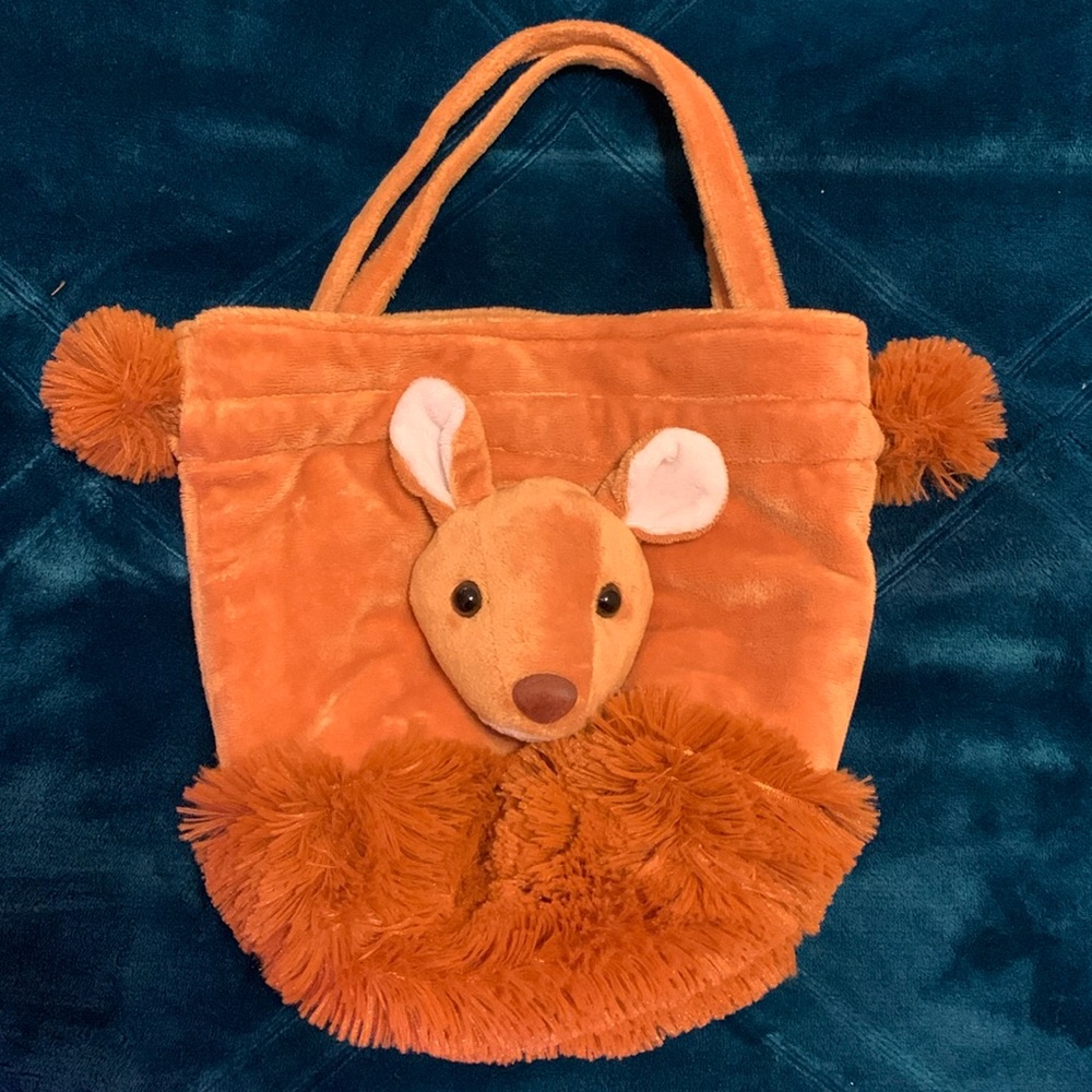 Kangaroo fuzzy plush bag